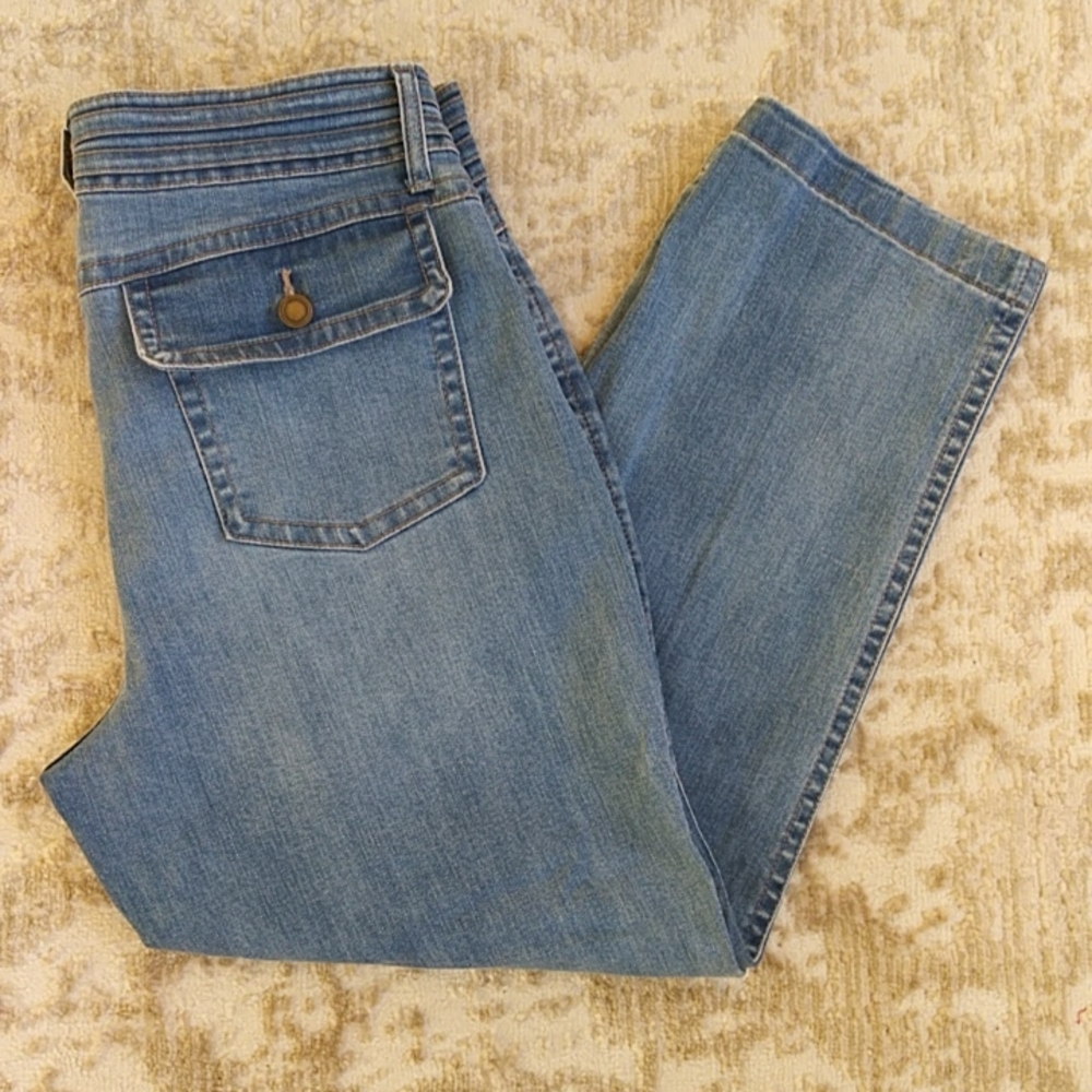 One 5 One Five Pocket Denim Ankle Cropped Jeans 12 Blue